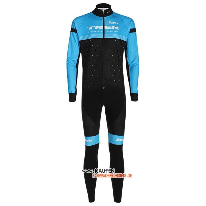 Trek Langarmtrikot 2020 und Lange Tragerhose Shwarz Blau